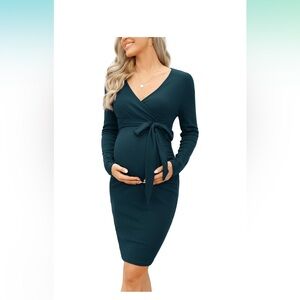Maternity Sweater Wrap Dress 💚